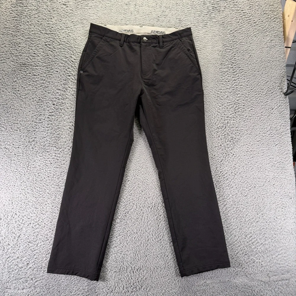 Adidas Pant Men's 34x30 Black Nylon Golf Straight Performance Sports Stretch